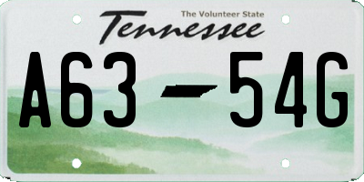 TN license plate A6354G