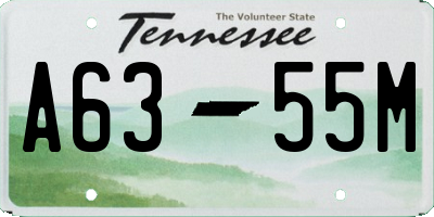 TN license plate A6355M