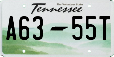 TN license plate A6355T