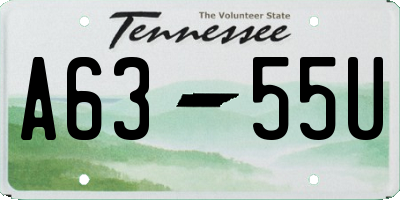 TN license plate A6355U