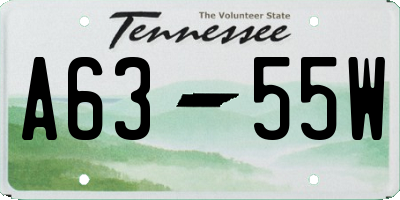 TN license plate A6355W