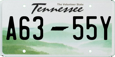 TN license plate A6355Y