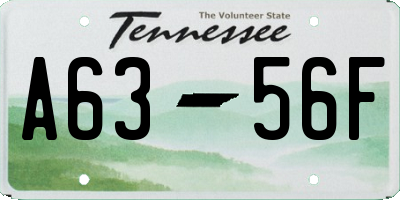 TN license plate A6356F