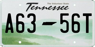 TN license plate A6356T