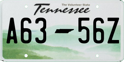 TN license plate A6356Z