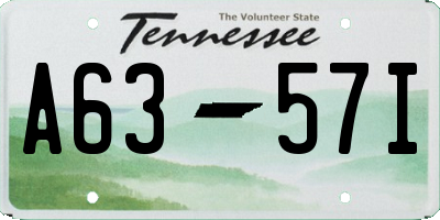 TN license plate A6357I
