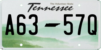 TN license plate A6357Q