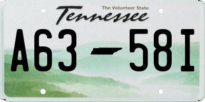 TN license plate A6358I