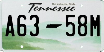 TN license plate A6358M