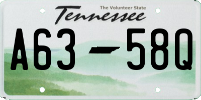 TN license plate A6358Q