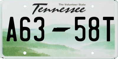 TN license plate A6358T