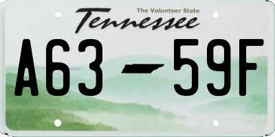 TN license plate A6359F