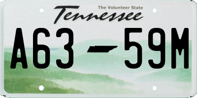 TN license plate A6359M