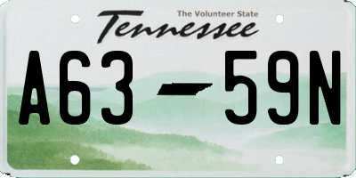 TN license plate A6359N