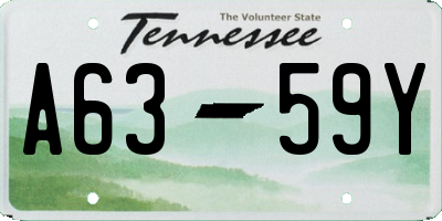 TN license plate A6359Y