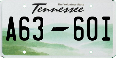 TN license plate A6360I