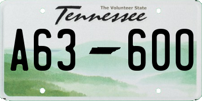 TN license plate A6360O