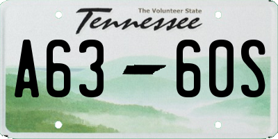 TN license plate A6360S