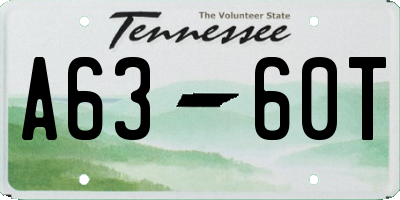 TN license plate A6360T