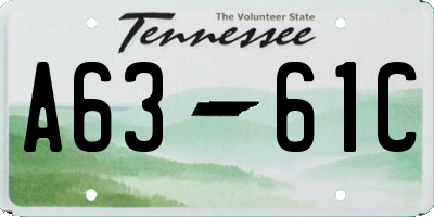 TN license plate A6361C