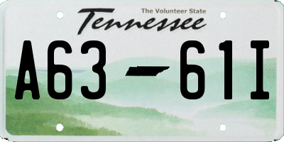 TN license plate A6361I