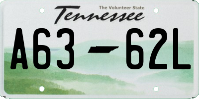 TN license plate A6362L