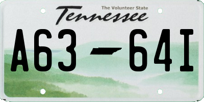 TN license plate A6364I