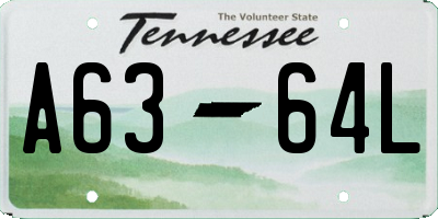 TN license plate A6364L