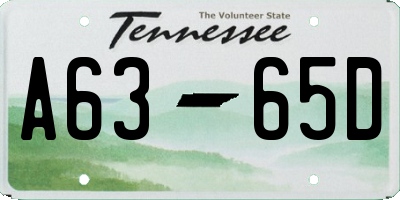 TN license plate A6365D