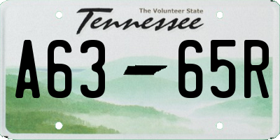 TN license plate A6365R