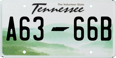 TN license plate A6366B