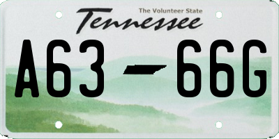 TN license plate A6366G