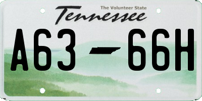 TN license plate A6366H