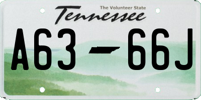 TN license plate A6366J