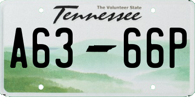 TN license plate A6366P