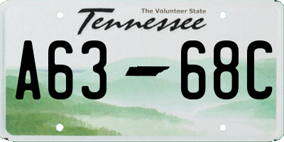 TN license plate A6368C