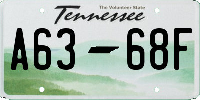 TN license plate A6368F