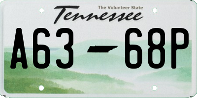TN license plate A6368P