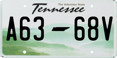 TN license plate A6368V