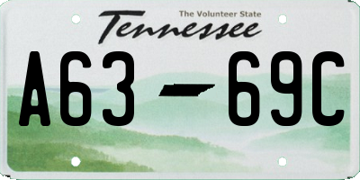 TN license plate A6369C
