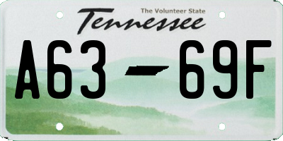 TN license plate A6369F