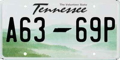 TN license plate A6369P