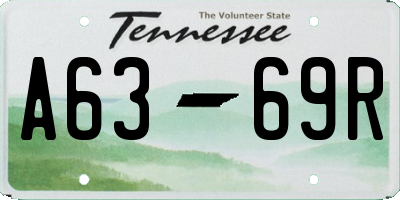 TN license plate A6369R