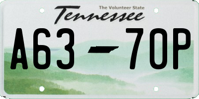 TN license plate A6370P