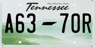 TN license plate A6370R