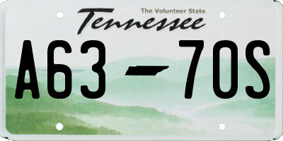 TN license plate A6370S