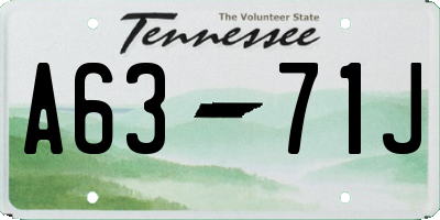 TN license plate A6371J