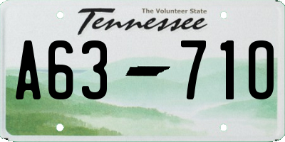 TN license plate A6371O