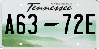 TN license plate A6372E