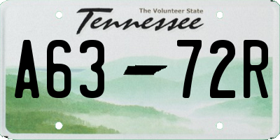 TN license plate A6372R